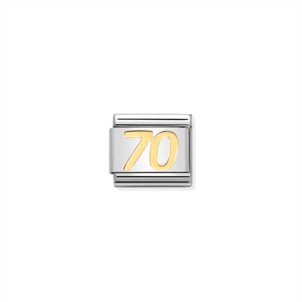 NEW NOMINATION unisex celebrate links bracelet in 70 gold